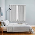 thumbnail image 3 of Gray Stripes Kitchen Curtains Window Panels, Vintage Minimalist Lines Texture Insulated Window Treatment Curtain, Grommet Curtains for Bedroom/Living Room/Bathroom, 2 Piece 42"Wx63"L, 3 of 8