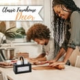 thumbnail image 6 of Autumn Alley Farmhouse Salt and Pepper Shakers Set with Wooden Holder Caddy, Black and White, 6 of 9