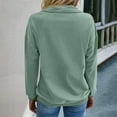 thumbnail image 3 of Womens Half Zip Sweatshirt Long Sleeve Lapel Collar Casual Loose Fit Pullover Tops Fall Fashion Solid Soft Outfits, 3 of 3