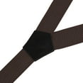 thumbnail image 3 of Buyless Fashion Heavy Duty Textured 2 Pack Suspenders for Men - 48" Adjustable Straps 1 1/2" - Y Shape - 5148-2-Brown, 3 of 7