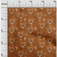 thumbnail image 2 of oneOone Cotton Jersey Brown Fabric Kids Animal Dress Material Fabric Print Fabric By The Yard 58 Inch Wide, 2 of 4