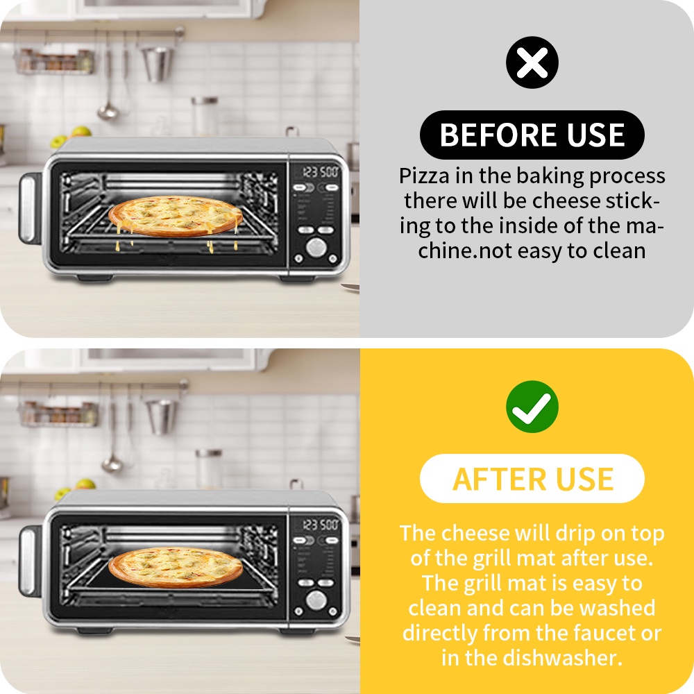 Sun3drucker Reusable Air Fryer Liners Set For Ninja Foodi - 3 Non-Stick Liners + 3 Mesh Sheets, 12x12 Inch, 450°F Safe