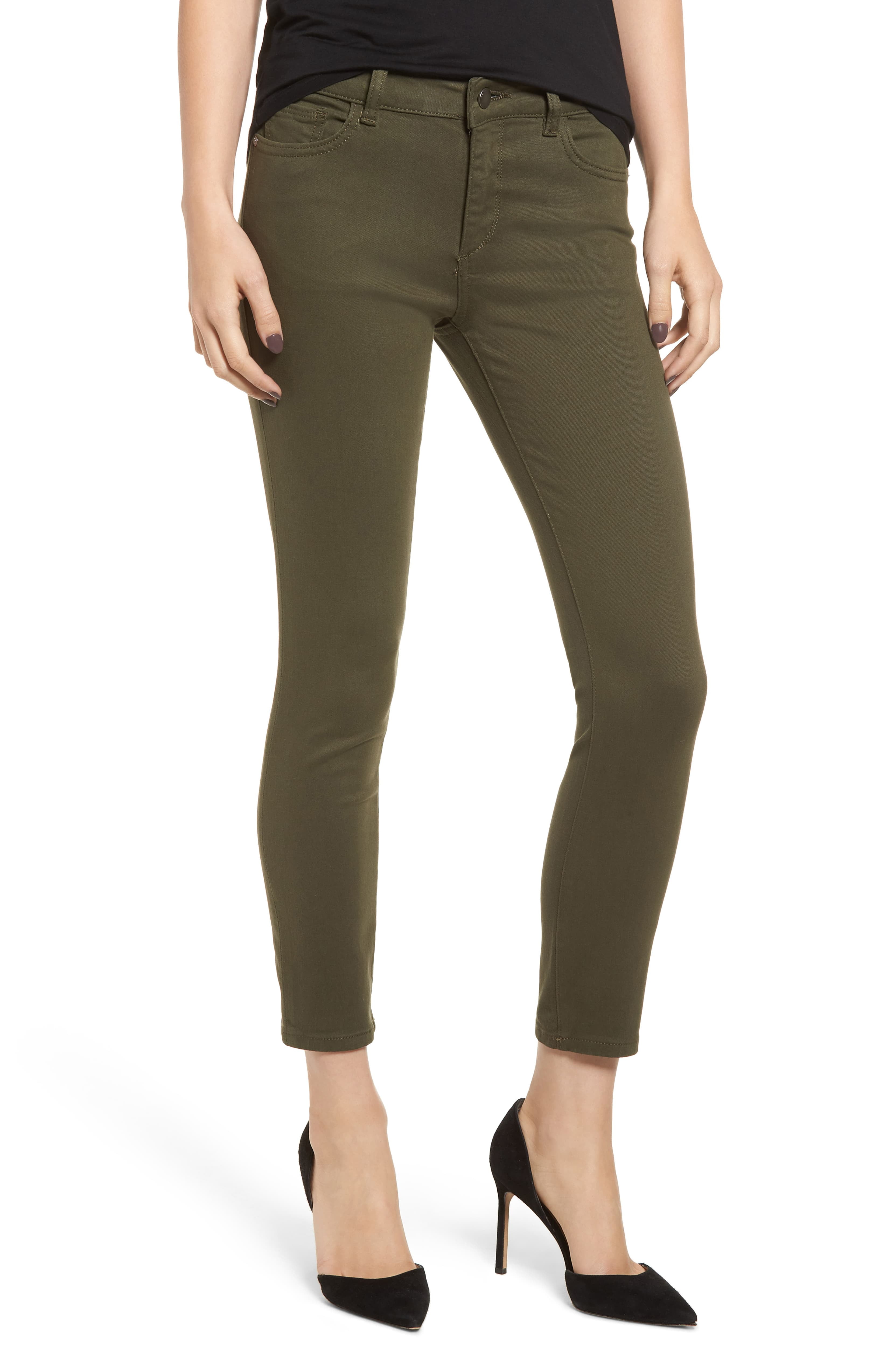 DL1961 Womens Florence Cropped Mid Rise Skinny Jeans