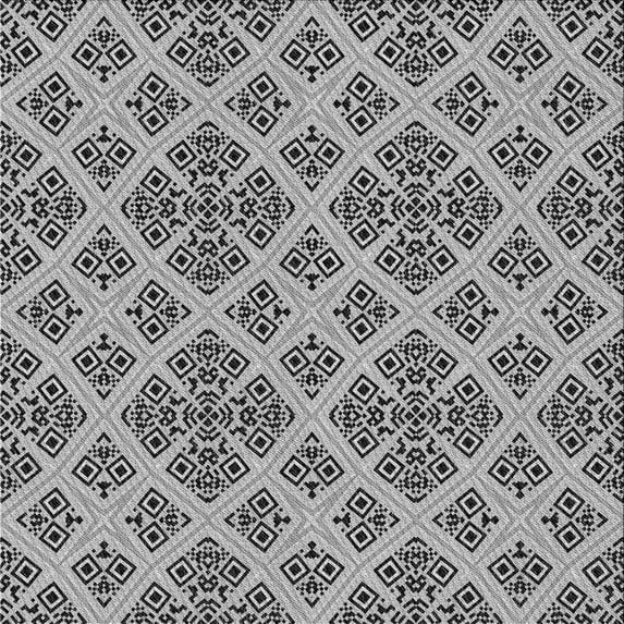 Ahgly Company Machine Washable Indoor Square Transitional Silver Gray Area Rugs, 8' Square