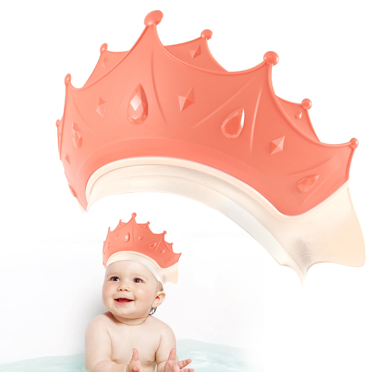 Hands DIY Baby Shower Cap Waterproof Shampoo hat for Children Toddler Girls  Boys Protect Ears Eyes.Adjustable Silicone Bathing Crown - Walmart.com