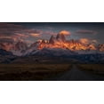 thumbnail image 2 of Svoboda Mqep, Peter 18x12 Gold Ornate Wood Framed with Double Matting Museum Art Print Titled - Burning Peak, 2 of 4