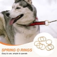 thumbnail image 5 of Uxcell Spring O Rings, Metal Round Clips Flat Trigger Keyrings for Keychains and Bags Light Gold 1.9 Inch, 5 of 7