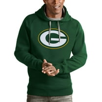 Men's Antigua Green Green Bay Packers Victory Pullover Hoodie