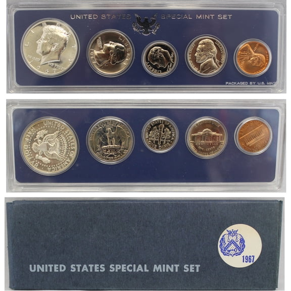 1967 U.S. Special Mint Set – 5 Coins – Satin Finish Collector Set