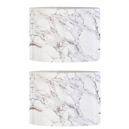 

Xoenoiee Lampshade for Floor Light Table Lamp Pendant Light PVC Drum Lamp Shades Set of 2 Marble Pattern Large 17 x 10.4