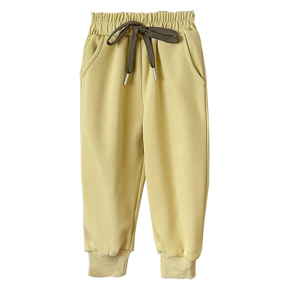 YunPes Comfortable Girls Pants Casual Bottoms with and Pockets for and Everyday Wear Little Girl Gymnastics Clothes
