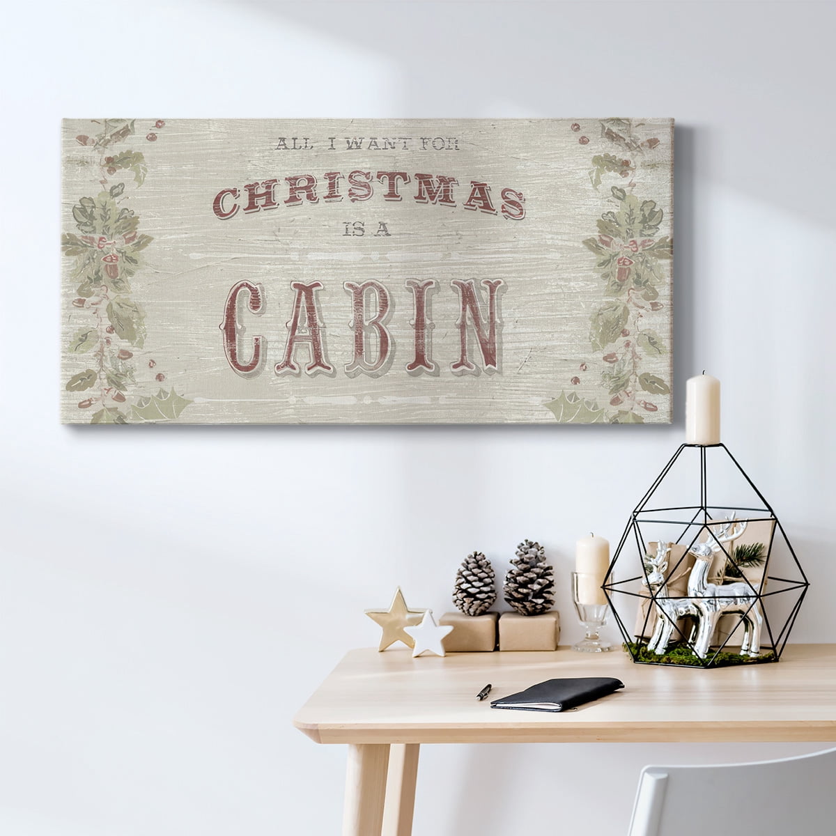 Cabin Christmas Collection C- Gallery Wrapped Canvas