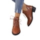thumbnail image 4 of Teissuly Winter New Large Size Ladies Slope With Women's Shoes Retro Small Leather Shoes Front Strap Low Heel And Ankle Small Leather Shoes Teissuly WER202312146673, 4 of 6