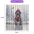 thumbnail image 5 of Playful Great Dane Welcomes Winter Snowy Day with Cardinal Bird Shower Curtain Danes Dog Lover Gifts Waterproof Bathroom Bathtub Curtain - 12017, 5 of 5