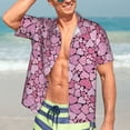 thumbnail image 3 of Fotbe Sweet Heart Hawaiian Shirt for Men Unisex Summer Beach Casual Short Sleeve Cotton Linen Button Down Shirts-3X-Large, 3 of 5