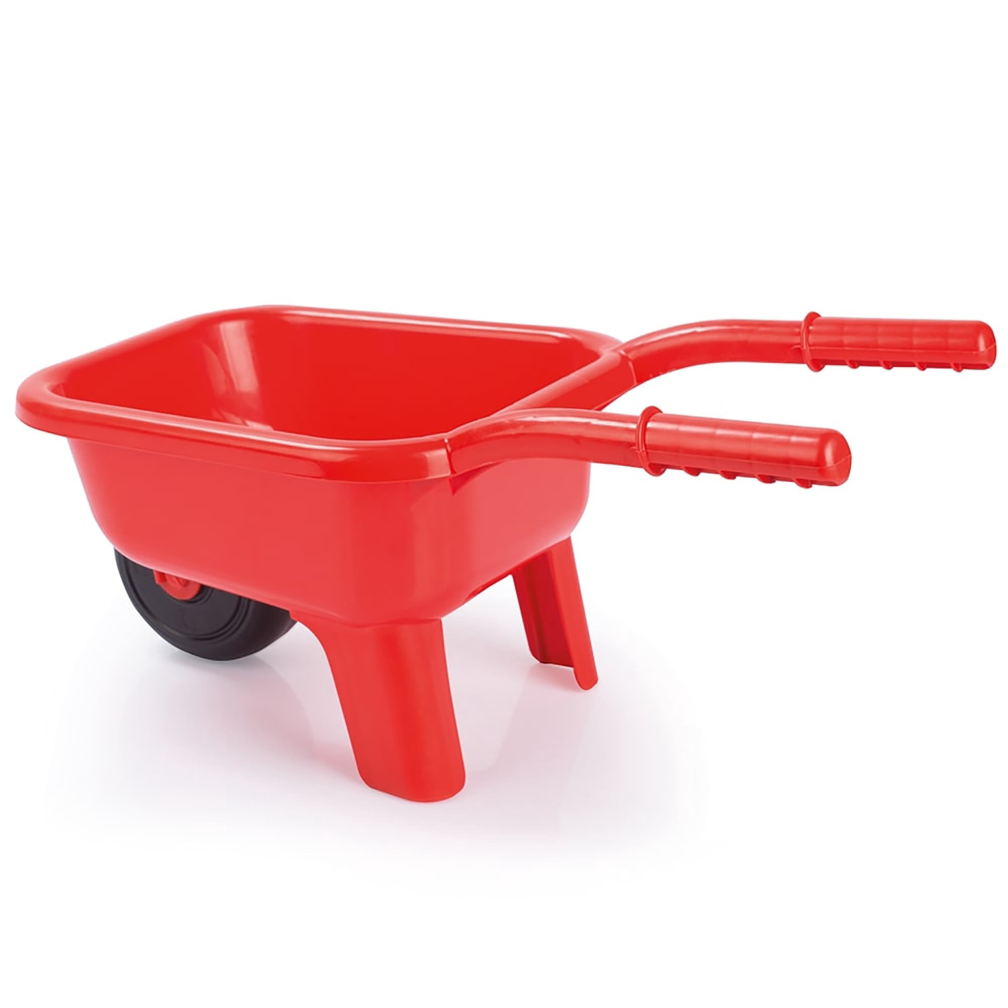 Dolu: Wheelbarrow: Red - Beach & Garden Play Toy, Indoor & Outdoor, Functional Yard Work & Transport Toy, Easy Push, Durable Plastic, Kids Ages 3+