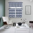 thumbnail image 5 of Blue and White Stripe Kitchen Curtains Valances and Tiers Set of 3 Modern Abstract Minimalist Geometric Vertical Linens Tier Curtains and Valance with Rod Pocket for Small Windows, 27.5"x24", 5 of 9