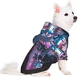thumbnail image 2 of Honeii Neon Night Cityscape Print Small Dog Hoodies Pet Hooded Sweatshirts Fall Winter Puppy Cat Sweaters Warm Clothes for Small Dogs Outfits Costume-X-Large, 2 of 7