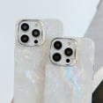 thumbnail image 4 of Compatible with iPhone Case,Glitter Matte Colorful Pearly Shell Pattern [Compatible with Wireless Charging] Full Body Protection Soft Shockproof Cover Phone Case (White,iPhone 15 Pro Max), 4 of 6