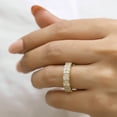 thumbnail image 2 of VINSON Baguette and Round Diamond Wedding Band - Half Eternity Wedding Band - Anniversary Gifts for Her, 2 of 6