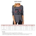 thumbnail image 5 of Blusa Estampado Cuello Redondo Dobladillo Irregular Botón Manga Larga Tops De Moda Para Mujer Gris Oscuro M, 5 of 5