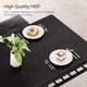 thumbnail image 5 of 4-person dining mesa set: kitchen mesa con forrado bench, square stools, y almacenamiento para small apartment (negra), 5 of 9