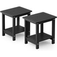 thumbnail image 6 of WINSOON Small Outside Adirondack Square Side Table,Double Layer - Black, 6 of 7