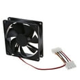 thumbnail image 3 of DC 12V 4 Pin Black Plastic PC Cooling Fan 90mm x 90mm x 25mm, 3 of 4