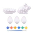 thumbnail image 3 of Kit de pintura de Pascua listo para pintar tus propias figuras, adornos creativos, arte y manualidades de Pascua para niños, suministros de 3 huevos, 3 of 8