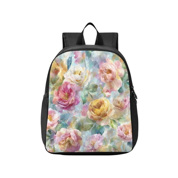 Toddler Backpack Fantasy Peonies and Roses Waterproof Lightweight Backpack Casual Mini Daypack for Daycare & Travel