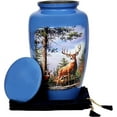 thumbnail image 3 of RUZIOON Grazing Deer Cremation Urn, Adult Urns for Ashes - Adult Funeral Urn Handcrafted - Affordable Urn for Ashes (Adult (200 lbs) – 10.5 x 6 “, (Large/Adult Urn) with Nice Velvet Bag, 3 of 6