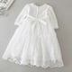thumbnail image 5 of Baby Girls Baptism Dress Formal Christening Gown Dress Princess Girl Long Sleeves Lace Embroidered Tulle Dresses With Lace Hat-Yvan, 5 of 5