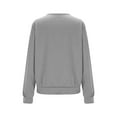 thumbnail image 5 of Htigea Womens Crewneck Sweatshirts Casual Long Sleeve Pullover Loose Tunic Tops Solid Color Fall Base Layer Shirts Gray XXL, 5 of 6