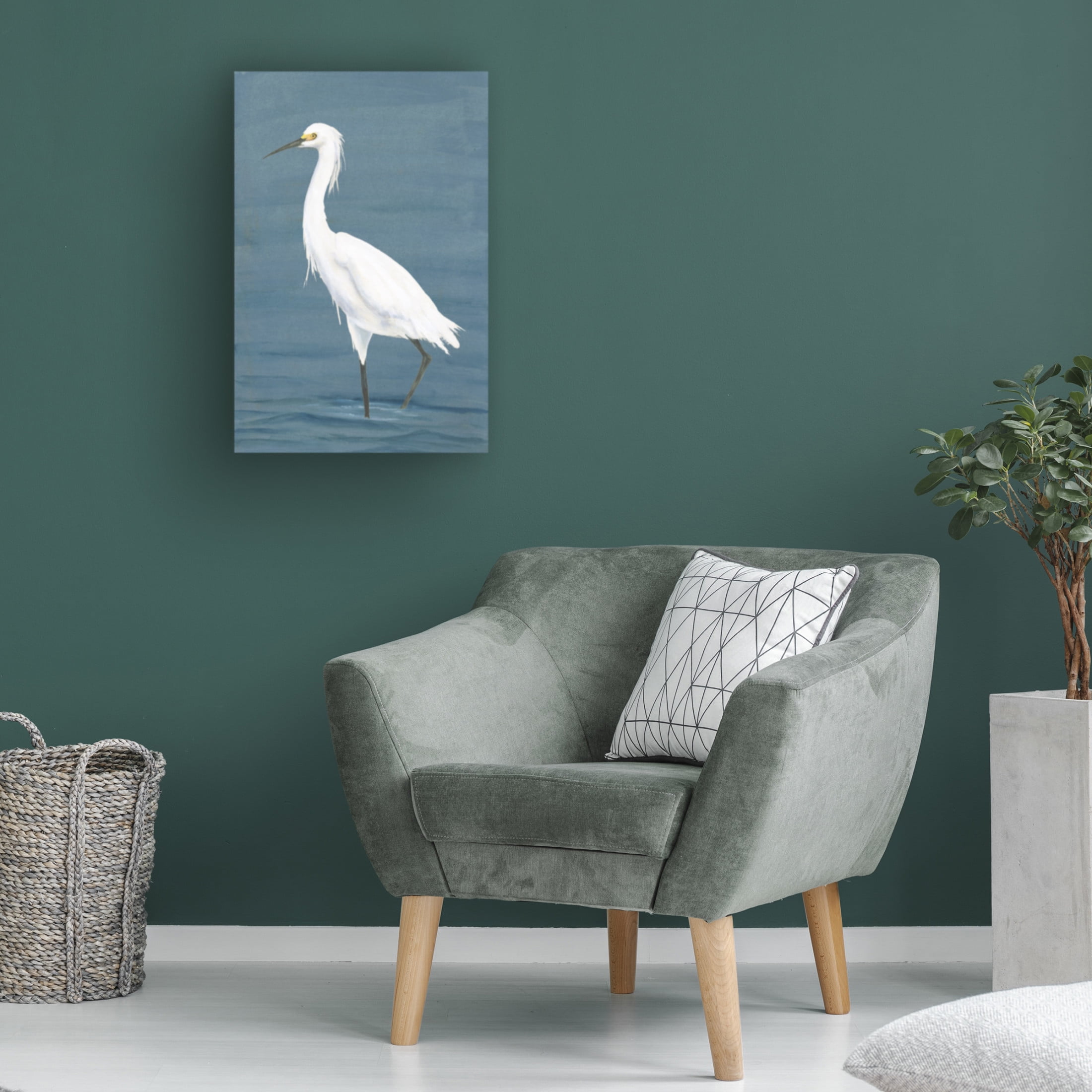 Trademark Fine Art Michael Willett  Wading Egret II Canvas Wall Art