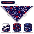 thumbnail image 5 of 4th of July Dog Bandana Reversible 2 Pack Large, Red White and Blue Dog Paw Star Patriotic Dogs Bandanas Set Adjustable Triangle Holiday Scarves for Memorial Day Medium Large Extra Large Dogs, 5 of 6