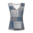thumbnail image 4 of ALLLIST Blue Womens Tops Clearance Under $5 Graphic Sleeveless Button V-Neck Tank Tops Tank Top for Women L, 4 of 5