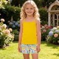thumbnail image 2 of Busydd Girls 2 Piece Sets 4-15 Years Casual Summer Breathable Matching Outfits Solid Color Tank Tops and Floral Print Shorts 7-8 Years, 2 of 7