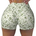 thumbnail image 2 of Honeii Green Rabbit Print Women's Workout Shorts, Gym Shorts for Active Wear, Sports Shorts,Women's Running Shorts,Quick Dry Athletic Shorts-Large, 2 of 8