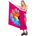 thumbnail image 3 of HAPPY BAY Women's Beach Wrap Bikini Wraps Sarong Swimwear Cover up Skirt Bathing suit Swimsuit Pareo Coverups for Women One Size Pink, Dolphin Floral, 3 of 3