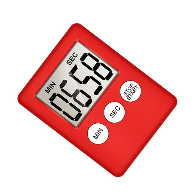 Digital Timer Clock Electric Time Reminder Countdown Cooking Stopwatch Regression with Magnetic Attachments LCD Display Button Switch for Study Office Kitchen Pharmacy