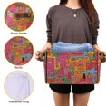 thumbnail image 3 of Yayeee 2 Pack Canvas Storage Basket with Handles for Shelves Fabric Bins Closet Organizer, Art City, 3 of 8