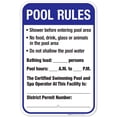 thumbnail image 1 of District Of Columbia Pool Rules Sign, Complies With District Of Columbia Pool Safety Code, (SI-62038) 12x18 Aluminum, 1 of 1