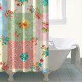 thumbnail image 4 of Pioneer Flower Floral Print Pattern Shower Curtain 84"x72", Bathroom Decorative Shower Curtain Set with 12 Hooks, Waterproof Washable, 4 of 6