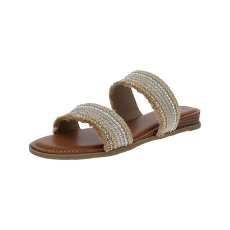 

POP Womens Travel Embellished Slip On Wedge Sandals