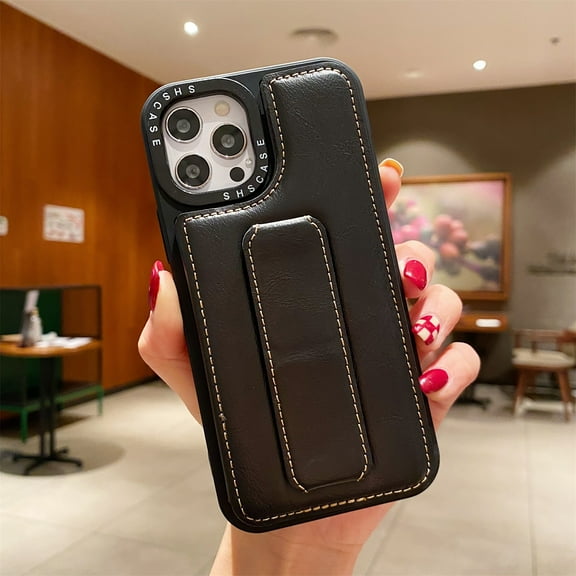 Nalacover Back Wallet Case for iPhone 13 Pro Max, Card Slots Holder Magnetic Closure Luxury PU Leather Back Flip Cover with Kickstand Wristband Lens Protection Shockproof Case, Black