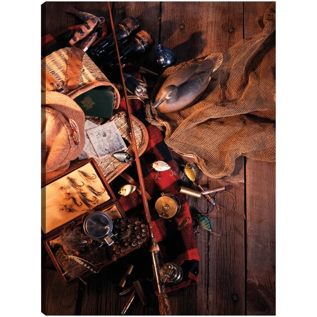 Cuadro Decorativo - Equipo de pesca antiguo