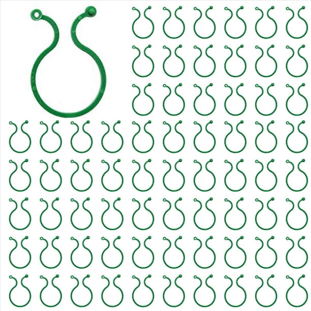 100 Piezas Clips Giratorios para Plantas Clips de Soporte para Plantas de Jardín Clips para Flores de Vid de Tomate Clips para Plantas Cerraduras para Plantas 4 cm