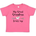 thumbnail image 3 of Inktastic My Great Grandma Loves Me Heart Great Grandchild Boys or Girls Baby T-Shirt, 3 of 5