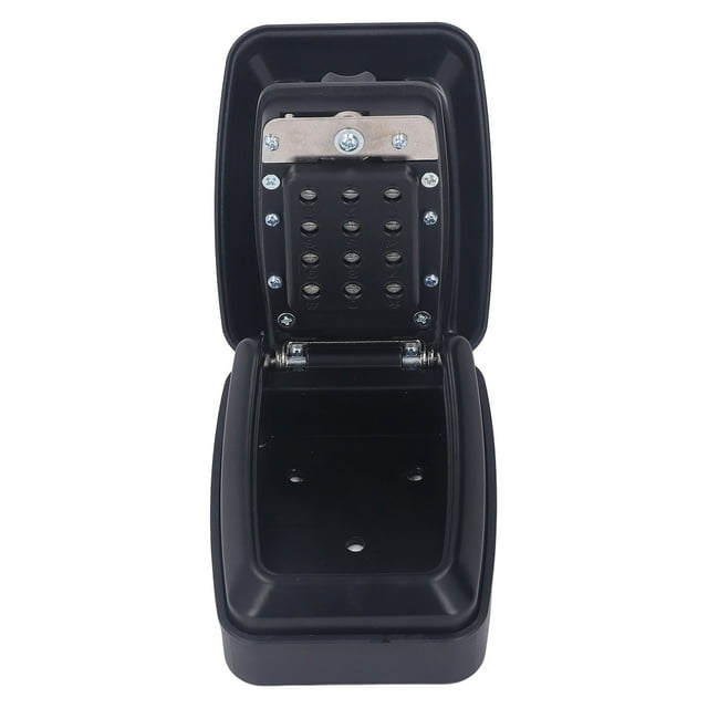 12 Digit Combination Key Box, High Security Metal Structure Clear Number Button Outdoor Key Lock Box for House Car Keys