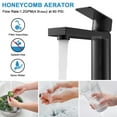 thumbnail image 6 of Matte Black Bathroom Sink Faucet Single Handle Bathroom Faucet Black Single Hole Vanity Faucet Modern RV Faucet Deck Mount 1 Hole or 3 Hole, 6 of 7